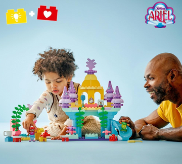 LEGO DUPLO | Disney Ariel’s Magical Underwater Palace, The Little Mermaid Building Toy for 2 Plus Year Old Toddlers, Girls & Boys, Castle Set with Figures, Educational Learning Toys, Gift Idea 10435